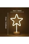TBL Dekor® Yıldız Tasarımlı Neon Led Masa Ve Gece Lambası Dekoratif Işık