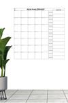 TBL Dekor® Aylık Planlayıcı Manyetik Duvar Stickerı Takvim Plan Çizelgesi