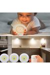 TBL Dekor® 3lü Uzaktan Kumandalı Pilli Yapışkanlı Kablosuz Led Spot Lambalar