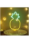 TBL Dekor® Dekoratif Ananaslı Neon Led Masa Ve Gece Lambası Hediyelik Lamba