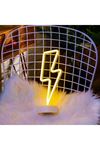 TBL Dekor® Dekoratif Şimşek Şeklinde Pilli Neon Led Lamba Süs Masa Lambası