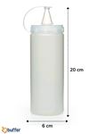 TBL Dekor® Şeffaf Kapaklı Sızdırmaz Yağlık Sosluk Şişesi Plastik Yağdanlık 400 ml AP-9028