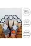 TBL Dekor® 2 Kapaklı Ölçekli Erzak Saklama Kabı - 1,2 Litre - SA930
