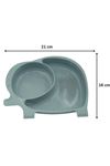 TBL Dekor® Bebek ve Çocuk için Sevimli Fil Model Desenli Yemek Bebek Mama Kabı Bölmeli Tabak