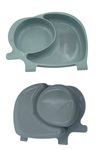 TBL Dekor® Bebek ve Çocuk için Sevimli Fil Model Desenli Yemek Bebek Mama Kabı Bölmeli Tabak