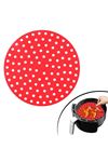 TBL Dekor® Renkli Isıya Dayanıklı Yıkanılabilir Silikon Fırın Ve Airfryer Yuvarlak Pişirme Matı 23 Cm