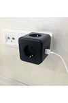 TBL Dekor® Isıya Dayanıklı Termal Akım Korumalı ve Çocuk Korumalı 3 Priz Girişli 3 USB Girişli Küp Priz