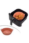 TBL Dekor® Renkli Isıya Dayanıklı Yıkanılabilir Silikon Fırın Ve Airfryer Yuvarlak Pişirme Matı 20 Cm