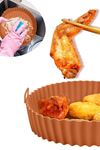 TBL Dekor® Renkli Isıya Dayanıklı Yıkanılabilir Silikon Fırın Ve Airfryer Yuvarlak Pişirme Matı 20 Cm