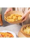 TBL Dekor® 50 Adet 20 cm Air Fryer Pişirme Kağıdı Tek Kullanımlık Yağ Geçirmez Yuvarlak Tabak Model PVC