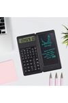 TBL Dekor® Silinebilir LCD Yazı Tabletli,Kalemli Katlanabilir Bilimsel Hesap Makinesi