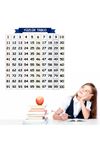 TBL Dekor® Matematik Öğreten Yüzlük Tablo Duvarda İz Bırakmaz Akıllı Kağıt Yapışkansız Statik  60x60 cm
