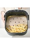 TBL Dekor® 250 Adet Air Fryer Pişirme Kağıdı Tek Kullanımlık Hava Fritöz Yağ Geçirmez Yapışmaz Gıda Pişirme Kağıdı Delikli Kare Model