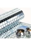 TBL Dekor® Kare Silver Cam Mozaik Fayans Çıkartmaları El İşi Kare Cam Fayans Kendinden Yapışkanlı Aynalı Dekor Panel 30x30 Cm