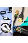 TBL Dekor® Led Işık Uçlu Sağlam İp Kablolu USB to Lightning Hızlı Şarj Kablosu