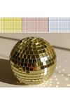 TBL Dekor® Kare Gold Cam Mozaik Fayans Çıkartmaları El İşi Kare Cam Fayans Kendinden Yapışkanlı Aynalı Dekor Panel 30x30 Cm