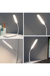 TBL Dekor® USB Girişli 14 Ledli 3 Kademeli Dokunmatik Masa/Kitap Okuma Lambası Ledi Beyaz