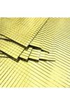 TBL Dekor® Kare Gold Cam Mozaik Fayans Çıkartmaları El İşi Kare Cam Fayans Kendinden Yapışkanlı Aynalı Dekor Panel 30x30 Cm