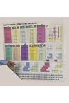 TBL Dekor® 100x100cm Statik Kağıt Renkli Çarpım Tablosu