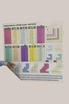 TBL Dekor® 100x100cm Statik Kağıt Renkli Çarpım Tablosu