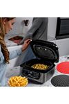 TBL Dekor® Siyah Isıya Dayanıklı Yıkanılabilir Silikon Fırın Ve Airfryer Yuvarlak Model Pişirme Matı 23 Cm