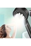 TBL Dekor® 5 Fonksiyonlu Yüksek Basınçlı Ayarlanabilir Siyah Duş Başlığı