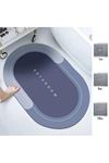 TBL Dekor® Sihirli Süper Su Emici Kaymaz Tabanlı Oval Paspas 40*60 cm