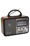 TBL Dekor® Orta Boy Retro, Nostaljik, Ahşap Tasarım Bluetooth Hoparlörlü, Şarjlı, Taşınabilir FM/AM Destekli Radyo NS-8897