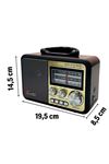 TBL Dekor® Orta Boy Retro, Nostaljik, Ahşap Tasarım Bluetooth Hoparlörlü, Şarjlı, Taşınabilir FM/AM Destekli Radyo NS-8897