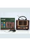 TBL Dekor® Küçük Mini Boy Retro Ahşap Tasarım Bluetooth Hoparlörlü Radyo – FM/AM Destekli, Şarjlı ve Taşınabilir Radyo NS-8108