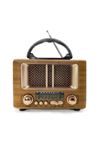TBL Dekor® Küçük Mini Boy Retro Ahşap Tasarım Bluetooth Hoparlörlü Radyo – FM/AM Destekli, Şarjlı ve Taşınabilir Radyo NS-8108