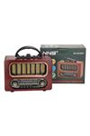TBL Dekor® Orta Boy Retro Ahşap Tasarım Bluetooth Hoparlörlü Radyo – FM/AM Destekli, Şarjlı ve Taşınabiliri Radyo NS-6636