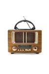 TBL Dekor® Küçük Mini Boy Retro Ahşap Tasarım Bluetooth Hoparlörlü Radyo – FM/AM Destekli, Şarjlı ve Taşınabilir Radyo NS-8108