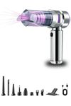 TBL Dekor® 9 Farklı Uçlu Kablosuz Şarjlı Araç İçi Süpürge – Wireless Destekli, Güçlü Emiş, Taşınabilir Pratik Araç Temizleyici