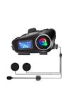 TBL Dekor® Q58 Motorsikletler İçin Fener Özellikli SD Kart Bölümlü LCD Ekranlı Kablosuz Bluetooth Kulaklıklı – Suya Dayanıklı Kask Kulaklığı