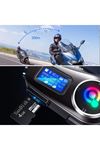 TBL Dekor® Q58 Motorsikletler İçin Fener Özellikli SD Kart Bölümlü LCD Ekranlı Kablosuz Bluetooth Kulaklıklı – Suya Dayanıklı Kask Kulaklığı