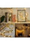 3 Metre Yaldızlı Gold LED Işık – Dekoratif Ortam ve Yılbaşı Aydınlatması