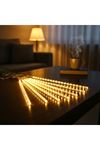 10'lu 45 cm Plastik Meteor LED USB 2M Kablo Sarı Renk Ağaç Işığı – Renk Değiştiren Asmalı Dekoratif Bahçe ve Dış Mekan Aydınlatması