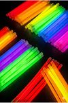 100 Adet Fosforlu Glow Stick Parti Seti | Bileklik, Kolye ve Eğlenceli Işık Çubukları