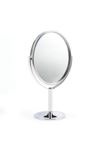 Oval Masaüstü Ayaklı 360° Dönebilen, İşyeri, Seyahat İçin Mini Krom Ayna 15X25CM