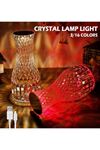 Kristal Masa Lambası Rgb Renk Değiştiren Gece Lambası 16 Renk Ve 4 Mod Dokunmatik Kontrol