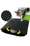 TBL Dekor® Kedi Tuvalet Önü Kum Toplayıcı Temizleyici Elekli Gri Paspas