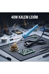 40W Kalem Lehim Makinesi - Elektrikli - Mavi Renk