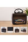 Solar Nostalji Müzik Kutusu - Şarjlı - FM Radyo - Bluetooth Özellikli - Retro Tasarımlı