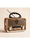 Solar Panelli LED Fenerli FM Radyo - Nostaljik Tasarım - Şarjlı - Bluetooth Özellikli