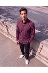 Erkek Standart Kesim Gabardin Kumaş Uzun Kollu Gömlek