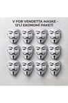 V for Vendetta Maskesi - 12'li Paket - Plastik