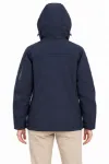 Su Geçirmez Softshell İçi Polar Astarlı Çıkarılabilir Kapüşonlu 4 Cepli Mont Ceket - Lacivert